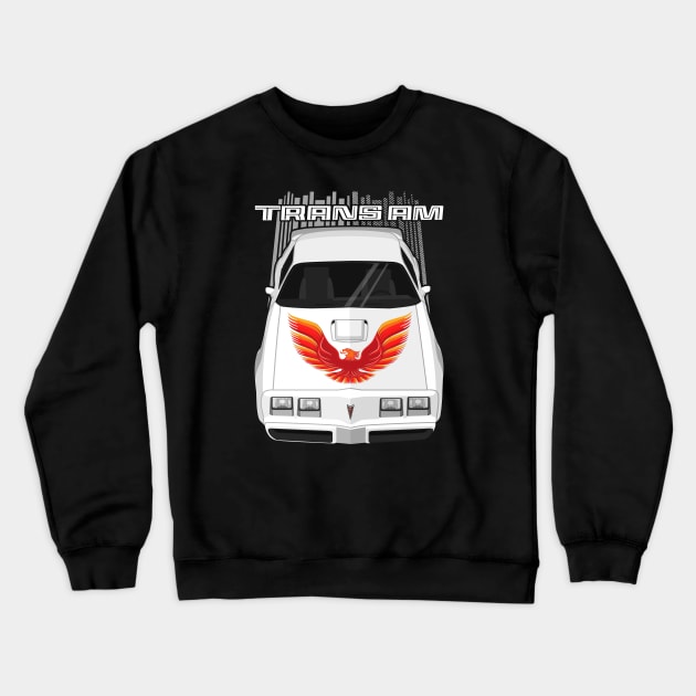 Firebird Trans Am 79-81 - white and orange Crewneck Sweatshirt by V8social